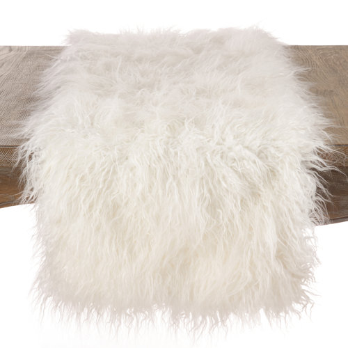 Rosdorf Park Pataskala Faux Fur Table Runner Reviews Wayfair Pataskala Faux Fur Table Runner