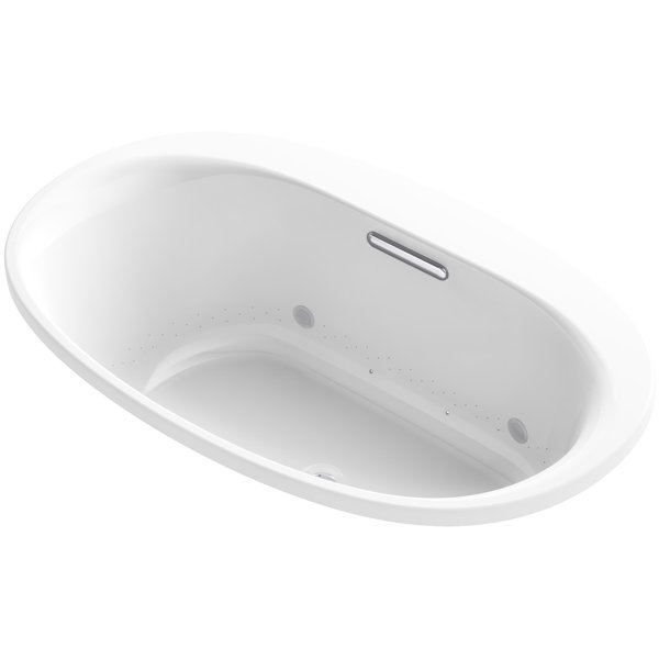 Underscore Oval Drop-in VibrAcoustic and BubbleMassage™ Air Bath with Bask™ Heated Surface and Chromatherapy by Kohler