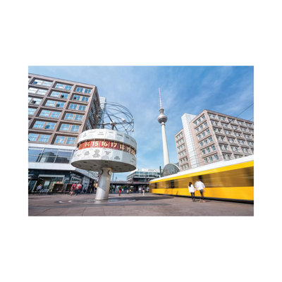 Berlin Television Tower Fernsehturm Berlin And World Clock Weltzeituhr At Alexanderplatz East Urban Home Size 26 H x 40 W x 075 D