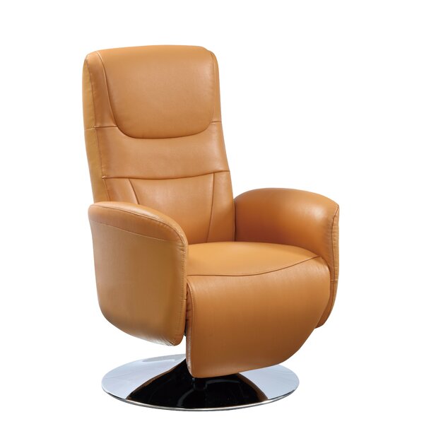 Macon Leather Power 2-Position Recliner By Latitude Run