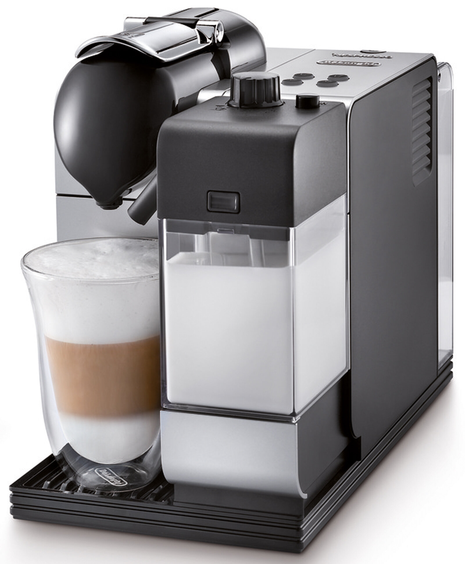coffee machine with grinder and milk frother