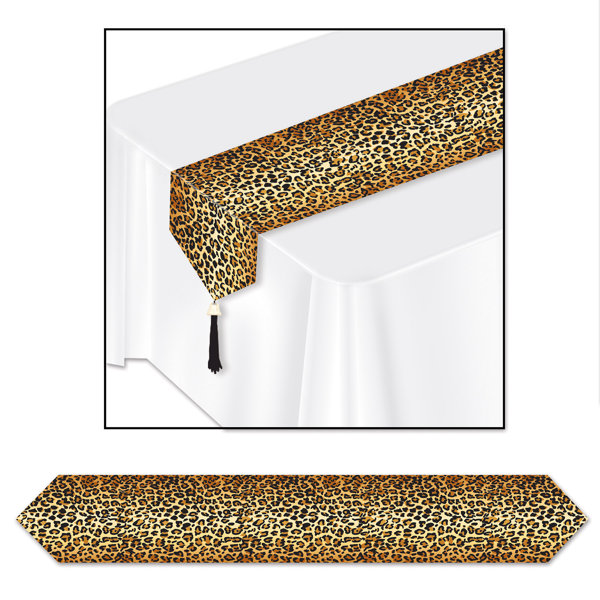 Leopard Print Table Runner by The Beistle Company