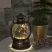 LED glass globe snow lantern