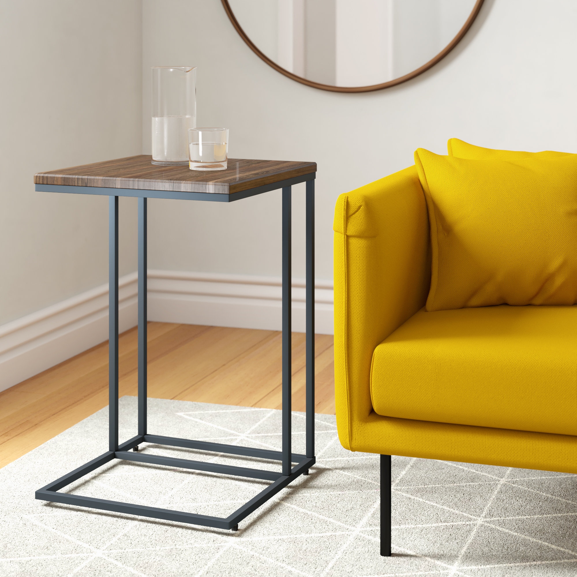 Hykkon Madelyn Wooden Side Table Reviews Wayfair Co Uk
