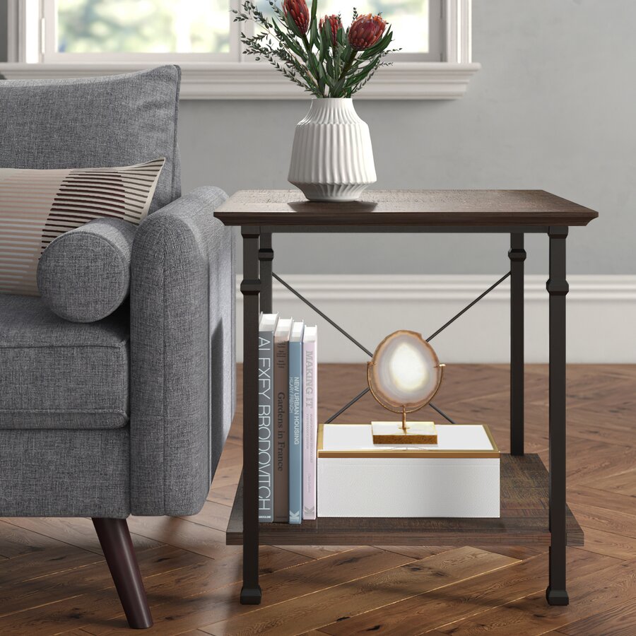 William End Table with Storage