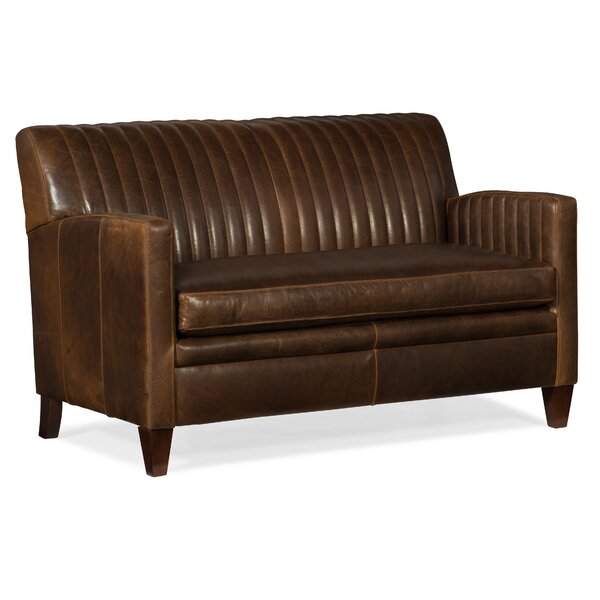 Barnabus Leather Loveseat By Bradington-Young