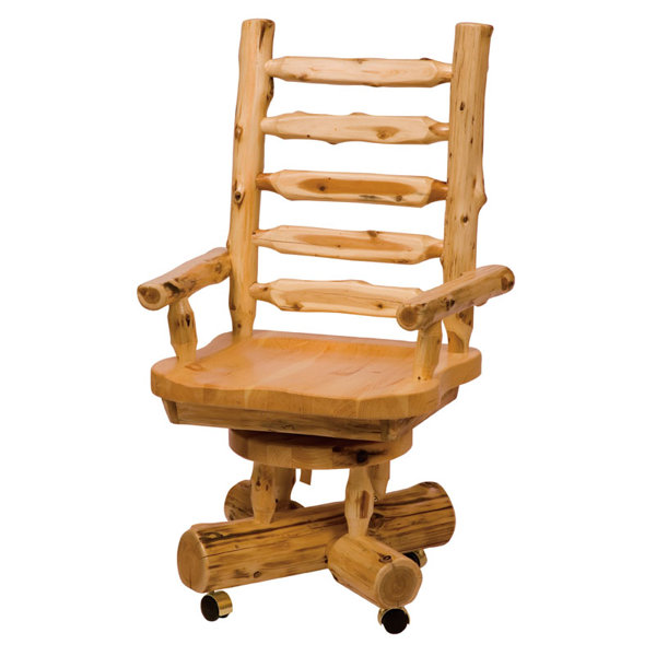 Traditional Cedar Log Bankers Chair by Fireside Lodge