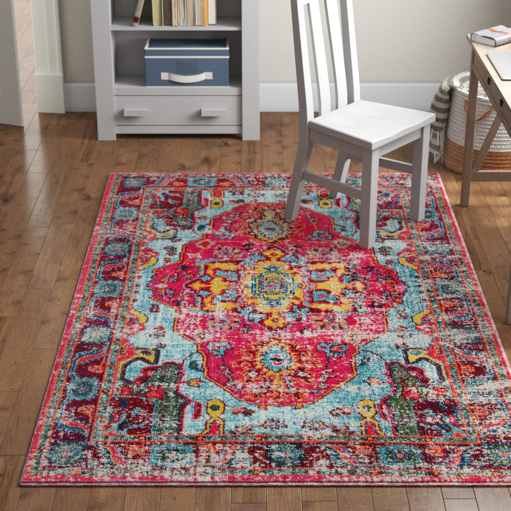 Willa Arlo Interiors Aliyah Oriental Pink Area Rug Reviews Wayfair Aliyah Oriental Pink Area Rug