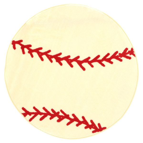 Fun Shape High Pile Baseball Sports Area Rug by Fun Rugs