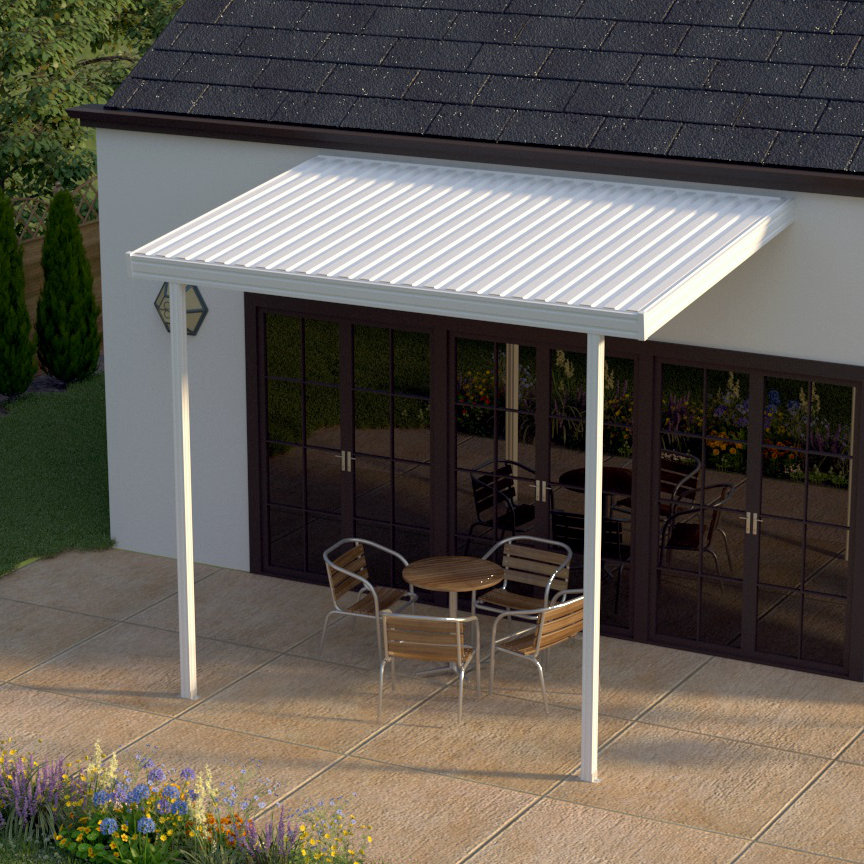 Heritagepatios 12 Ft W X 8 Ft D Metal Standard Patio Awning Wayfair