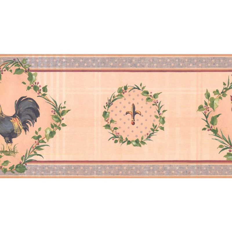 August Grove Madison Avenue Roosters 15 L X 10 25 W Wallpaper Border Wayfair
