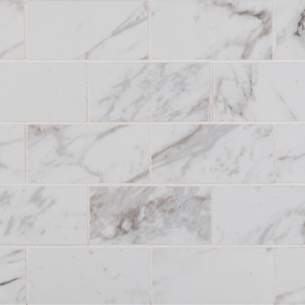 Pietra 2 x 4 Porcelain Mosaic Tile in Carrara by MSI