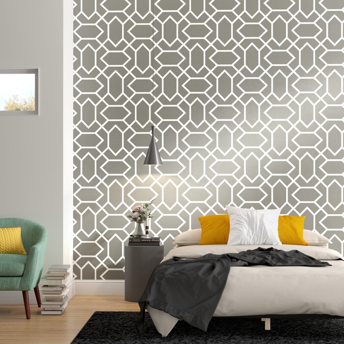 Runkle Modern 16 5 L X 20 5 W Geometric Peel And Stick Wallpaper Roll