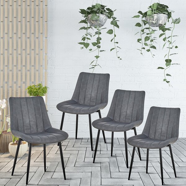 Chillon Leather Upholstered Side Chair (Set Of 4) By Brayden Studio