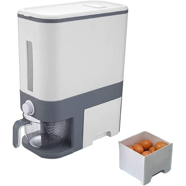 12Kg Auto Cereal Dispenser Storage Box Kitchen Food Grain Rice Container US FAST 