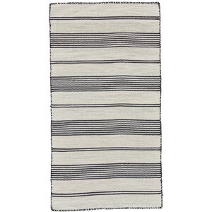 Crenshaw Hand-Woven Black Area Rug