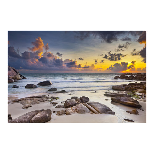 Sunrise in Thailand 1.9m x 2.88m Embossed Matte Peel & Stick Wallpaper Roll East Urban Home
