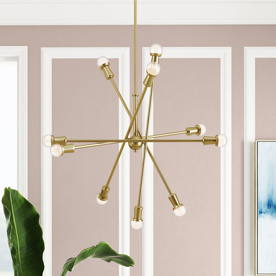 Coburn 10 - Light Sputnik Modern Linear Chandelier