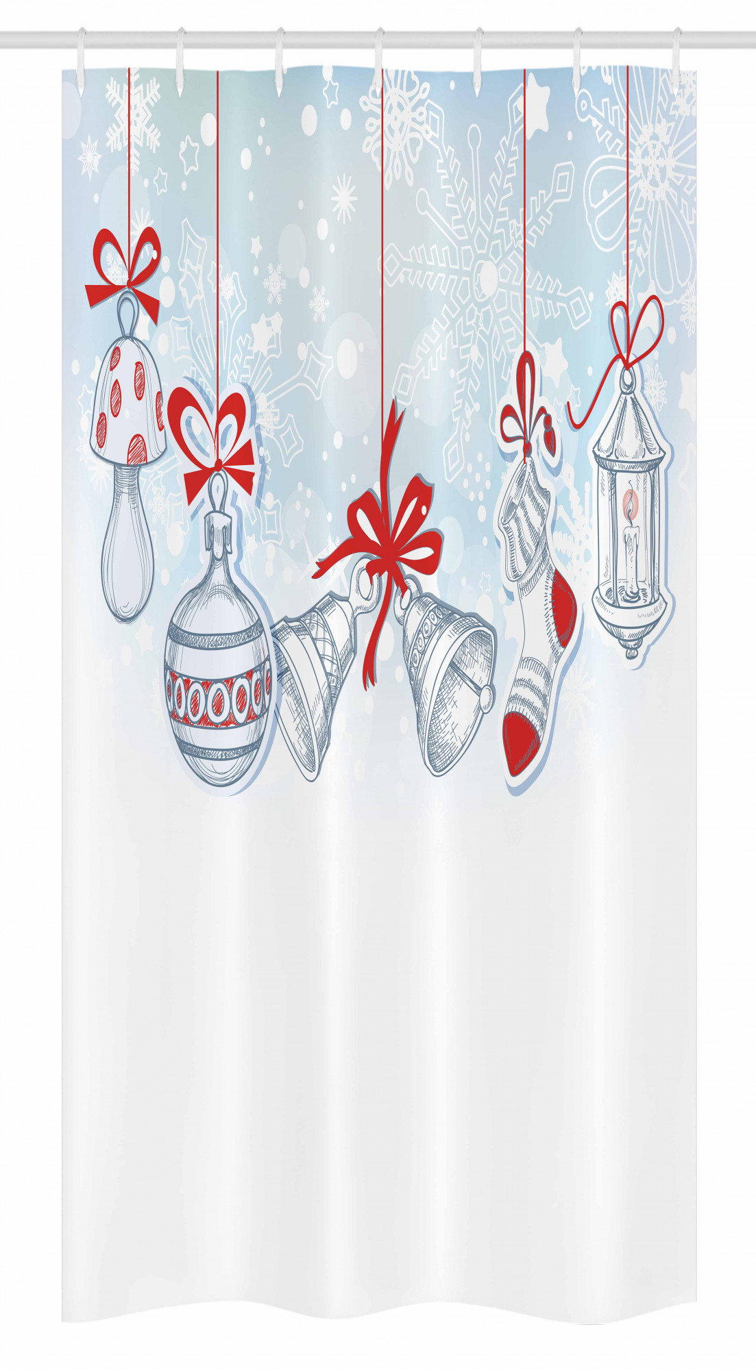 christmas stall shower curtain single hooks