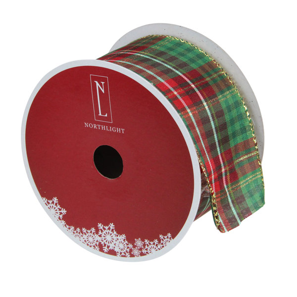 SO PRETTY 5 Yards Christmas Red Velvet Green Glitter Striped Wired Ribbon 2 1//2