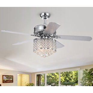 Weathered Grey Ceiling Fan Wayfair 52 Wethington 5 Blade Led Ceiling Fan With Remote