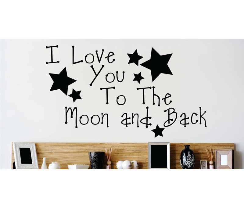 Design With Vinyl I Love You To The Moon And Back Nursery Rhyme Quote Wall Decal Wayfair