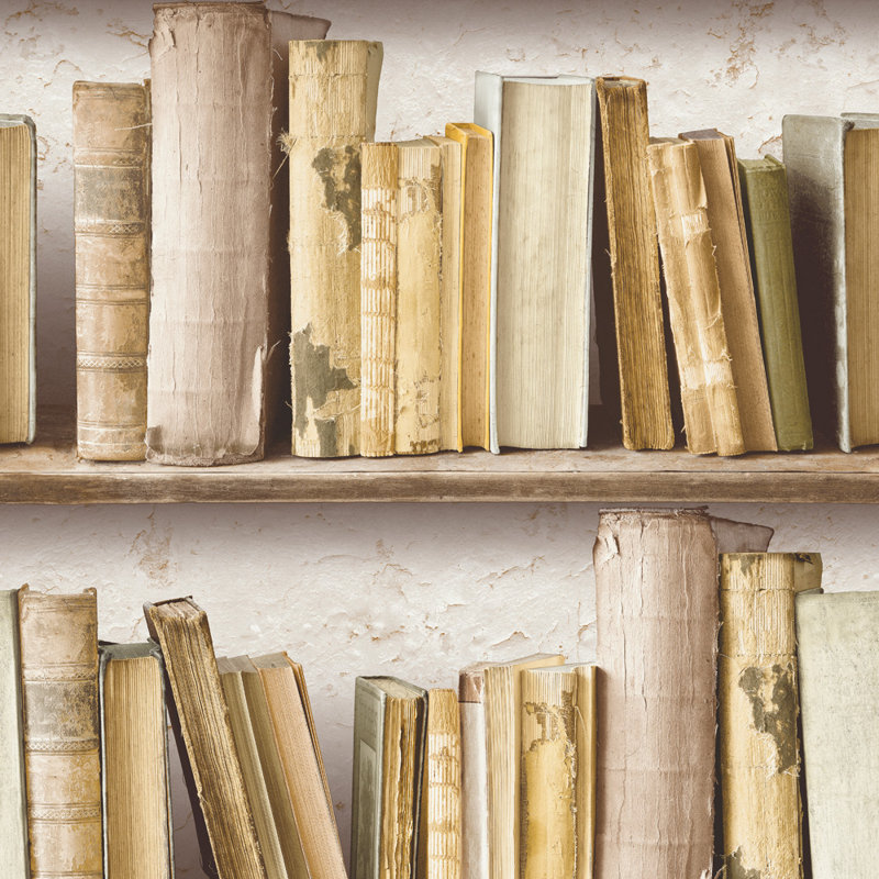 Rustic Contemporary Vintage Bookshelf 32.97' x 20.8" Wallpaper