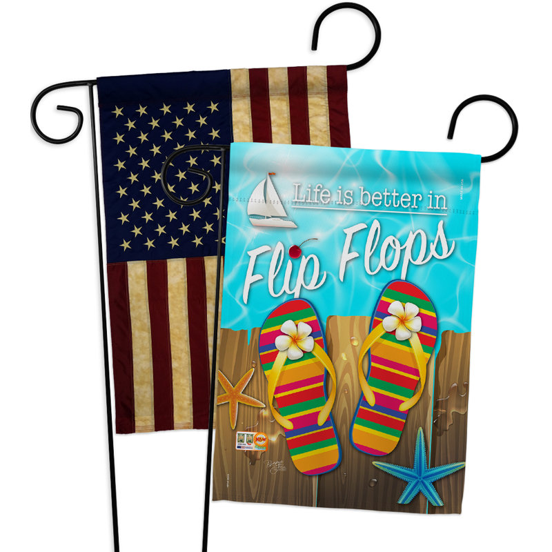 Breeze Decor Better In Flip Flops Impressions Decorative 2 Sided Polyester 19 X 13 In Garden Flag Wayfair