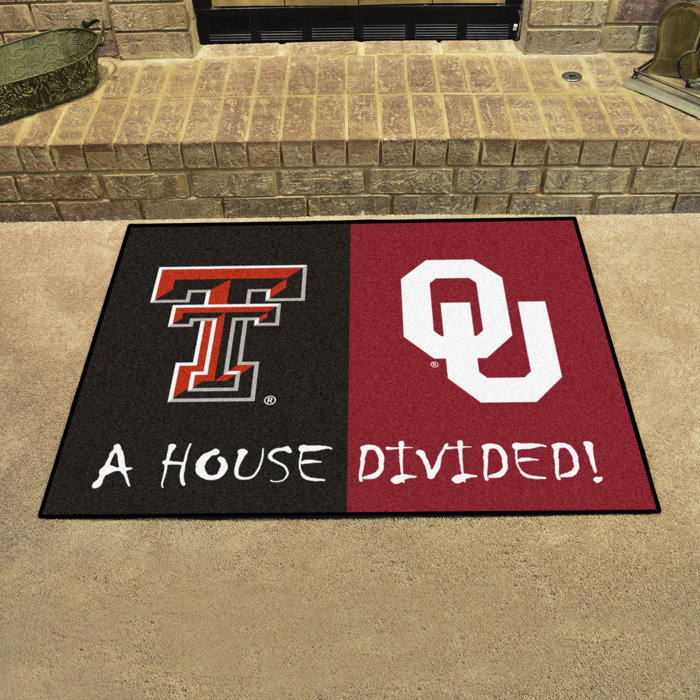 House Divided Texas Tech Oklahoma 42 5 In X 33 75 In Non Slip Indoor Only Door Mat