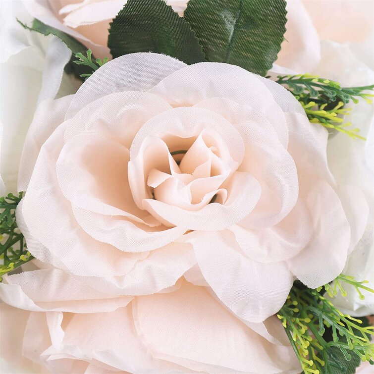 Artificial Silk Rose Flower Bouquet Lifelike Fake Rose for Wedding Home Party D