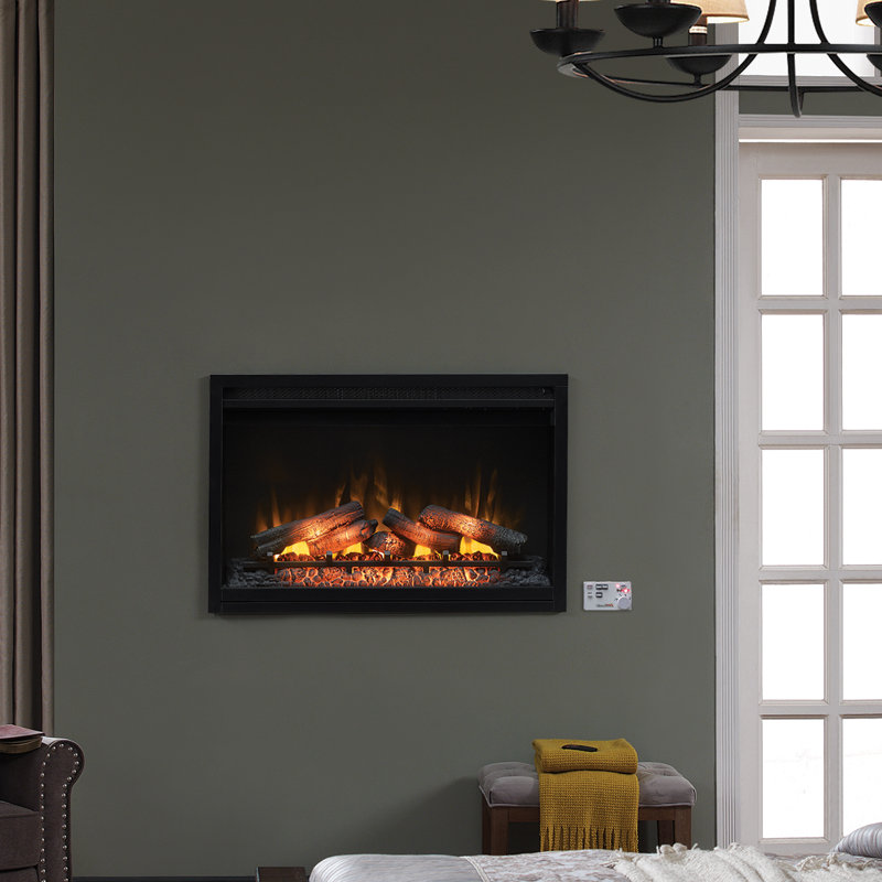 Winston Porter Biskoupky Traditional Electric Fireplace Insert
