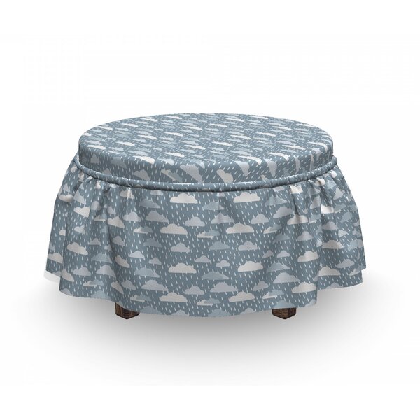 Rainfalls And Puffy Clouds Ottoman Slipcover (Set Of 2) By East Urban Home