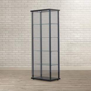 Metal Shelves Curio Cabinet Wayfair Bandy Curio Cabinet