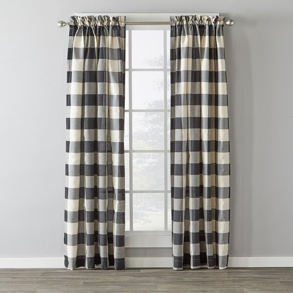 Tan Buffalo Plaid Curtains Wayfair