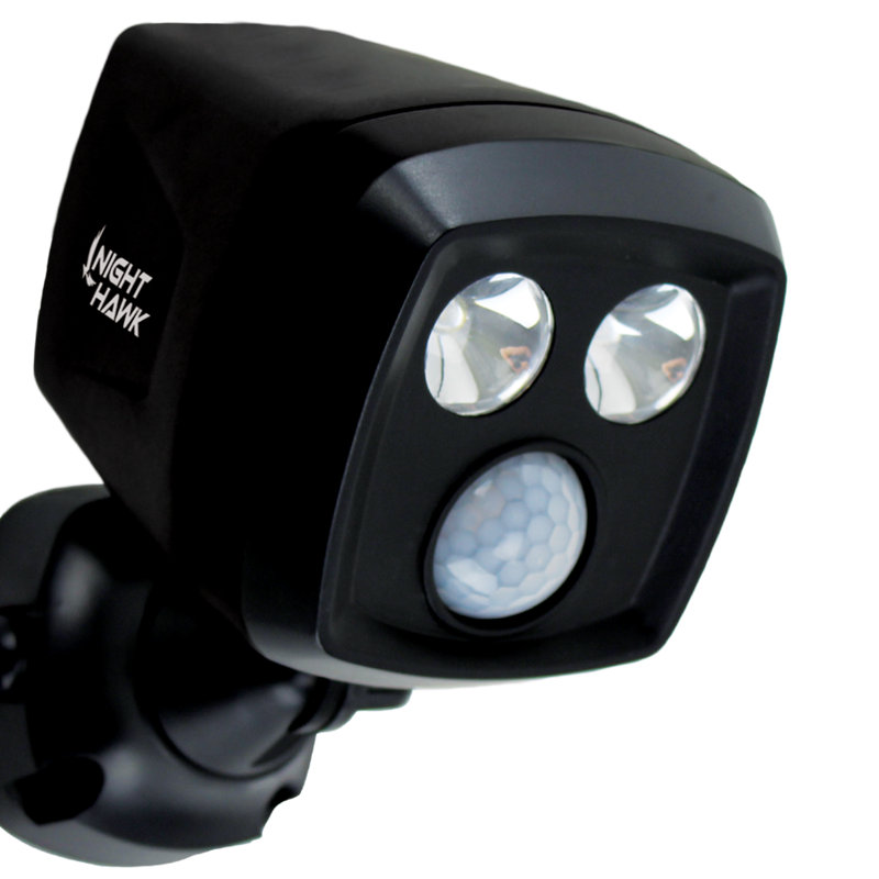 nighthawk led battery operated outdoor security spot light with motion sensor reviews wayfair