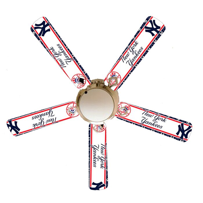 52 New York Yankees 5 Blade Ceiling Fan Light Kit Included