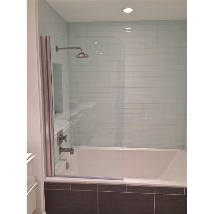 30 X 64 Pivot Frameless Tub Door