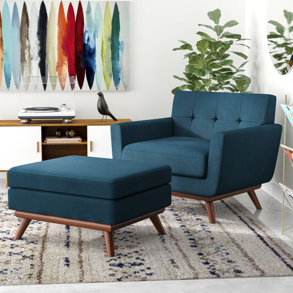 Johnston Armchair and Ottoman by Langley Street