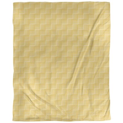 Basketweave Fabric East Urban Home Color: Yellow, Size: 54