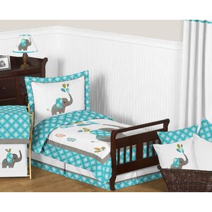 Mod Elephant 5 Piece Toddler Bedding Set