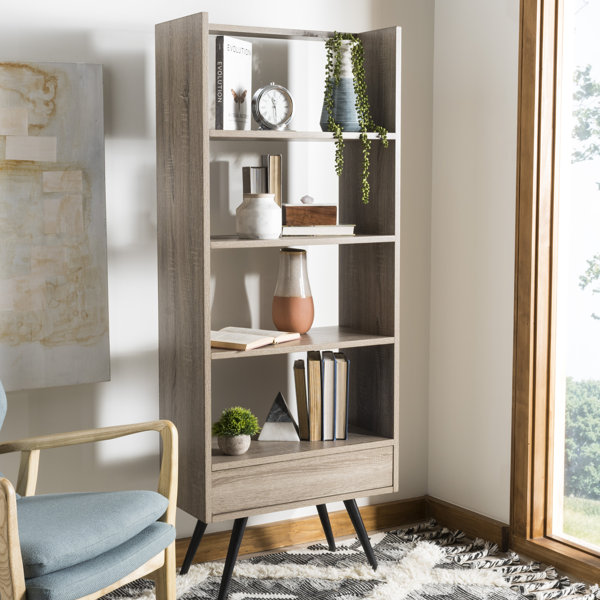 Sterling Retro Mid Century Wood Standard Bookcase by Langley Street