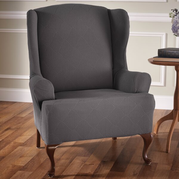 T-Cushion Wingback Slipcover By Charlton Home