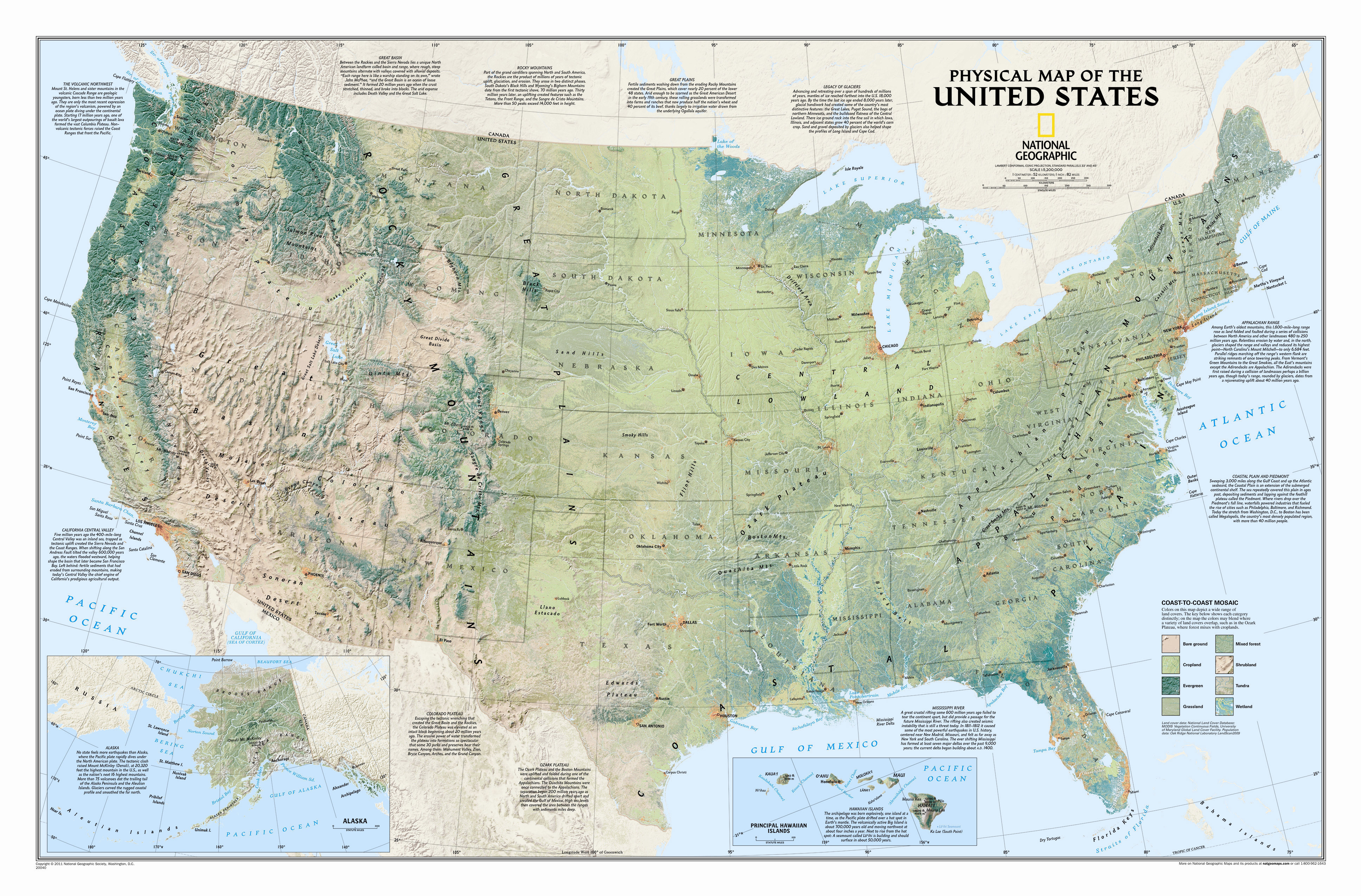 Geography Map Of The United States National Geographic Maps United States Physical Wall Map | Wayfair