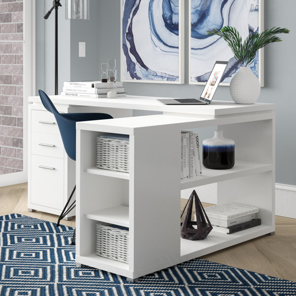 Senga L-Shape Executive Desk by Mercury Row