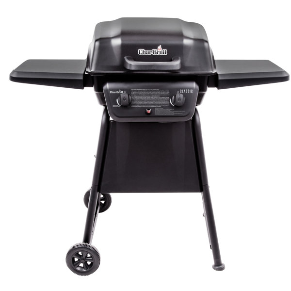Classic 2-Burner Propane Gas Grill with Side Shelv