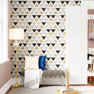 L And Stick Removable Wallpaper You Ll Love Wayfair Rodden Triangle 16 5 L X 20 W Geometric And Stick Wallpaper Roll