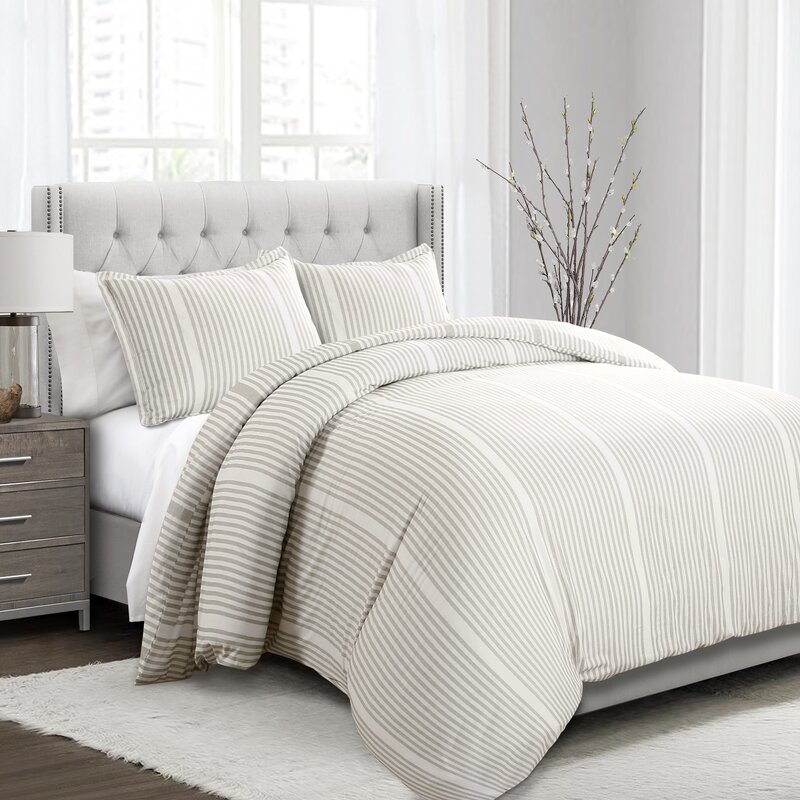 Andover Mills Amaia Reversible Duvet Cover Set Reviews Wayfair