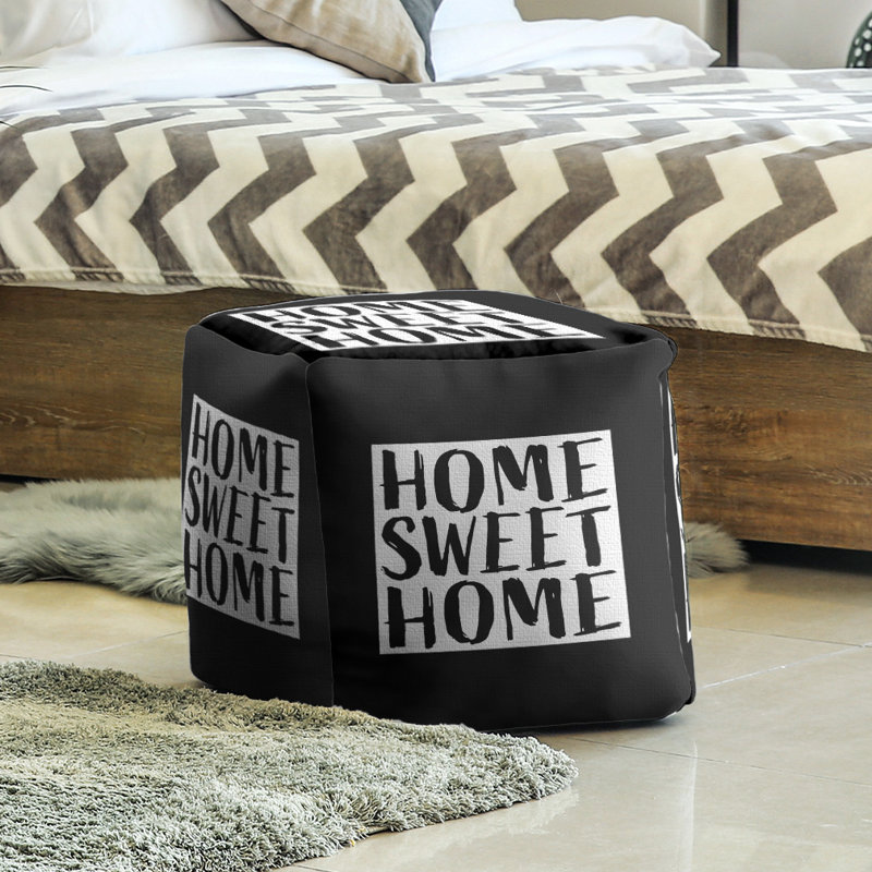 East Urban Home Home Sweet Wyoming Cube Ottoman Wayfair