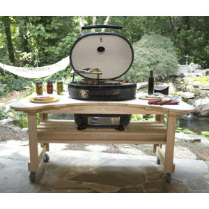 Cypress Table for Extra Large Oval Grill