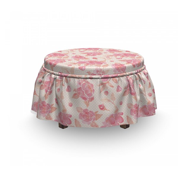 Flowers Ottoman Slipcover (Set Of 2) By East Urban Home